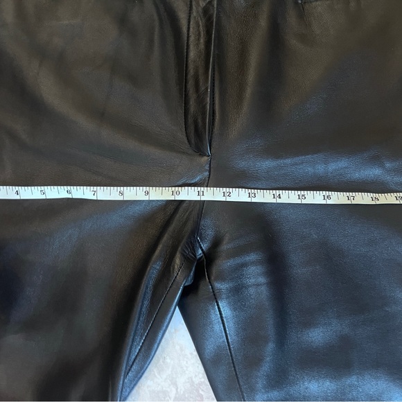 Holt Renfrew Collection wide leg leather trousers - Picture 8 of 13